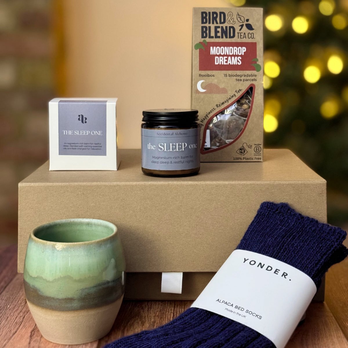 The Big Sleep Gift Box Products On and Around the box